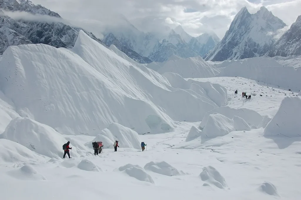 Mitre Peak above the Baltoro Glacier, on the approach to Chogolisa