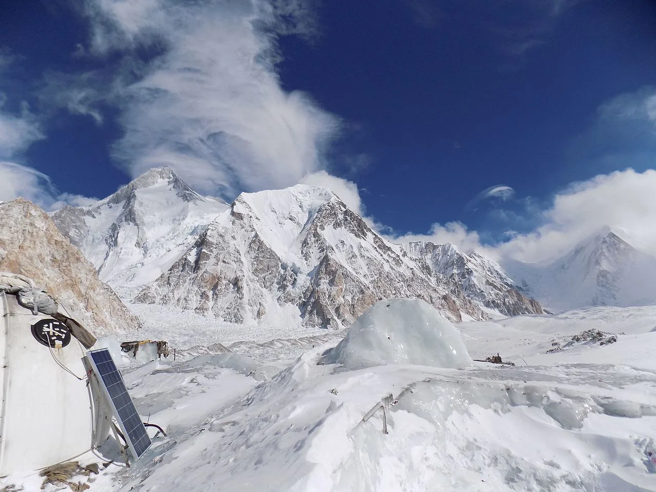 Gasherbrum I (Hidden Peak), 8,080 m, rising at the head of the Baltoro in the Karakoram