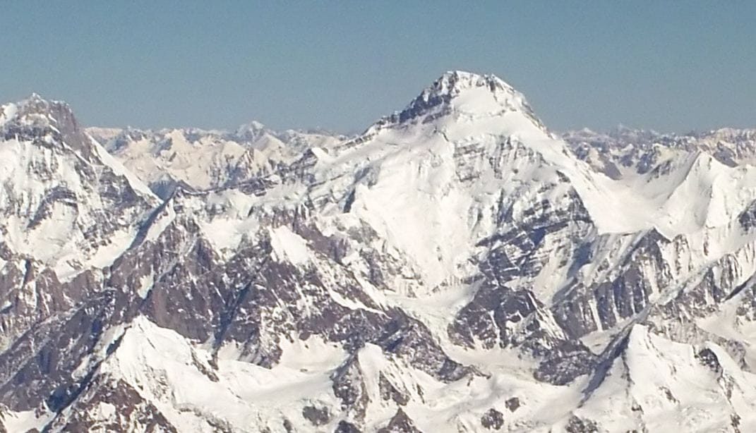 Yukshin Gardan Sar, a 7,530 m snow and ice peak in the Hispar Muztagh, Gilgit-Baltistan